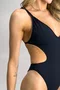 Maiô Engana Mamãe Preto Textura Sol | Ilha Bikini