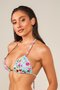 Sutiã Biquíni Cortininha Com Bojo Frutas Tropicais