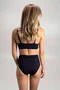 Sutiã Biquíni Franzido Preto Firenze | Ilha Bikini