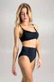 Sutiã Biquíni Franzido Preto Firenze | Ilha Bikini