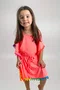 Vestido Infantil Pompons Laranja
