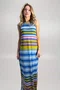 Vestido Longo Amarelo Listras Paraíba | Ilha Bikini