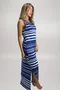 Vestido Longo Azul Listras Paraíba | Ilha Bikini