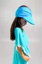 Viseira Turbante Infantil Azul Celeste