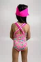Viseira Turbante Infantil Rosa Neon