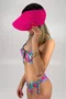 Viseira Turbante Com Proteção UV Rosa